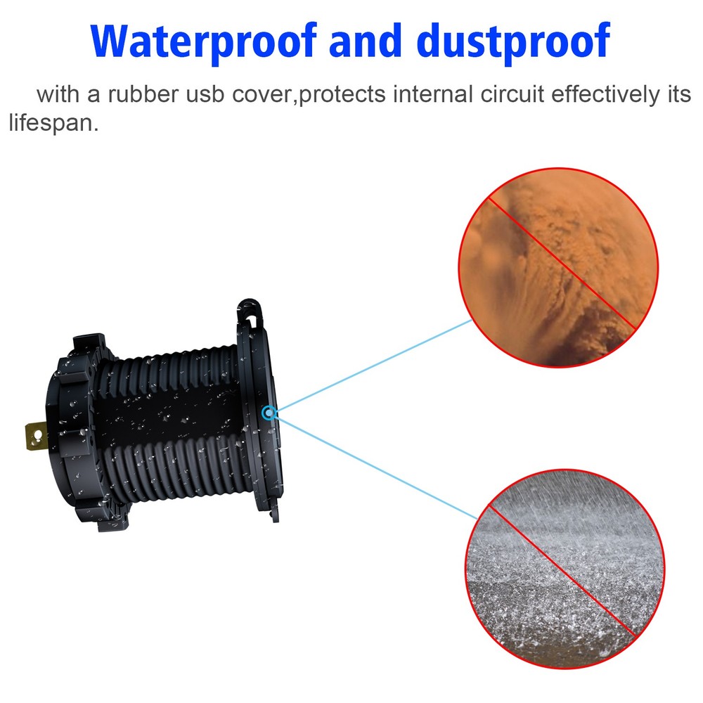 Phone Fast Charger Car Cigarette Lighter Socket Outlet Adapter Dual USB For Boat