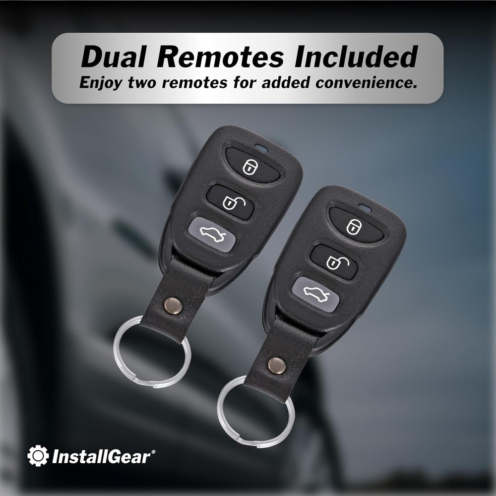 Keyless Entry Car Kit: 2 Remotes, 4 Actuators, Trunk Release, Visual Flash