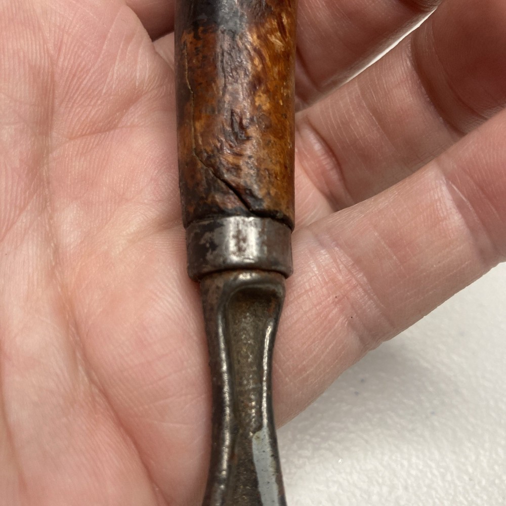 Vintage Tack Nail Puller with Wooden Handle. 6” Long