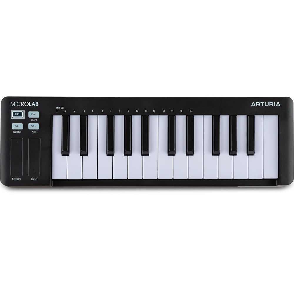 Arturia MicroLab mk3 Compact 25-Key MIDI Controller Keyboard - Black