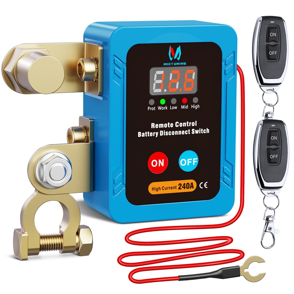 240A Remote Battery Disconnect Kill Switch LED Digital Display Anti-Theft Switch