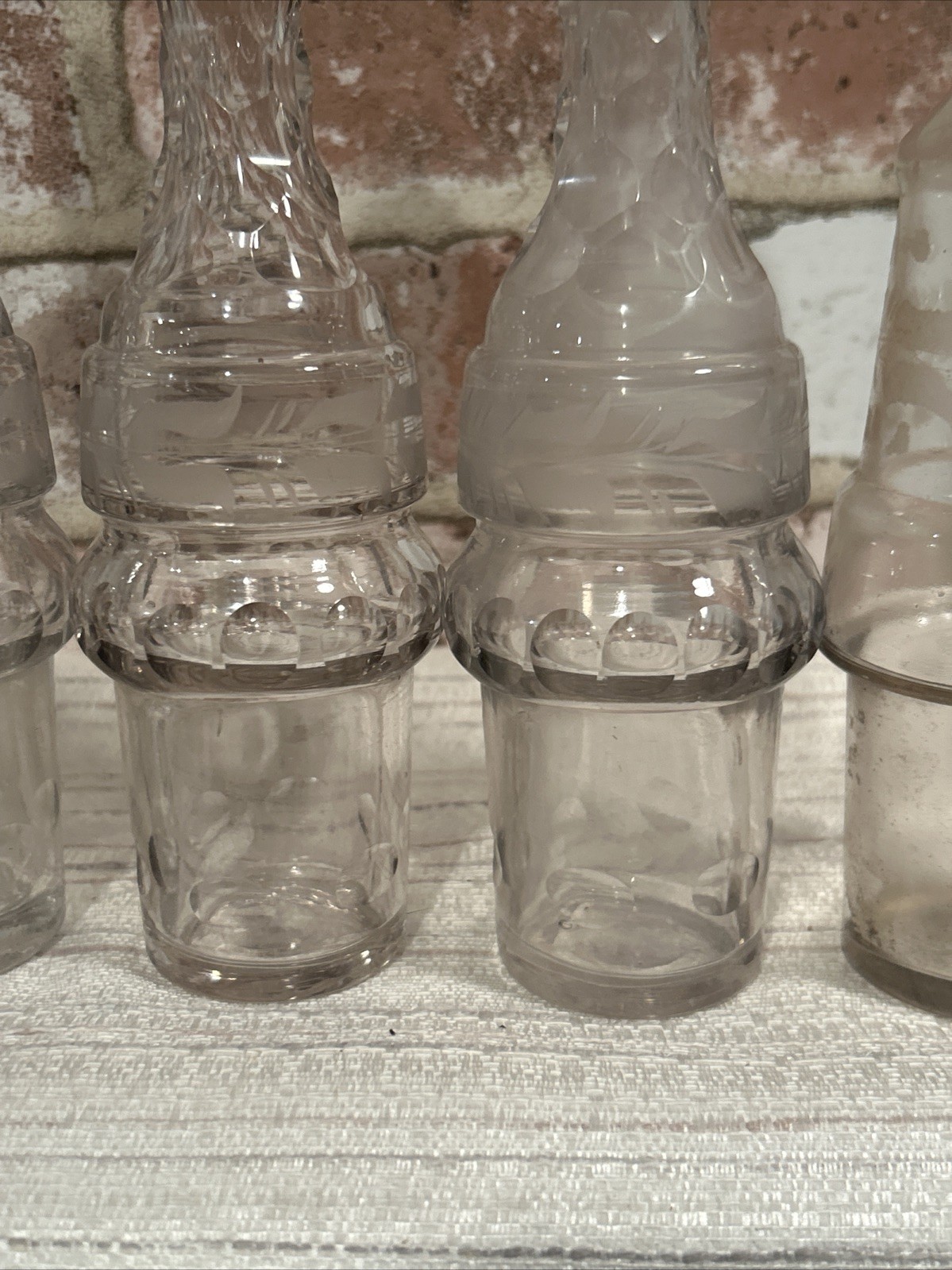 Heavy Antique Silver Plated 7 Pc Cruet Set