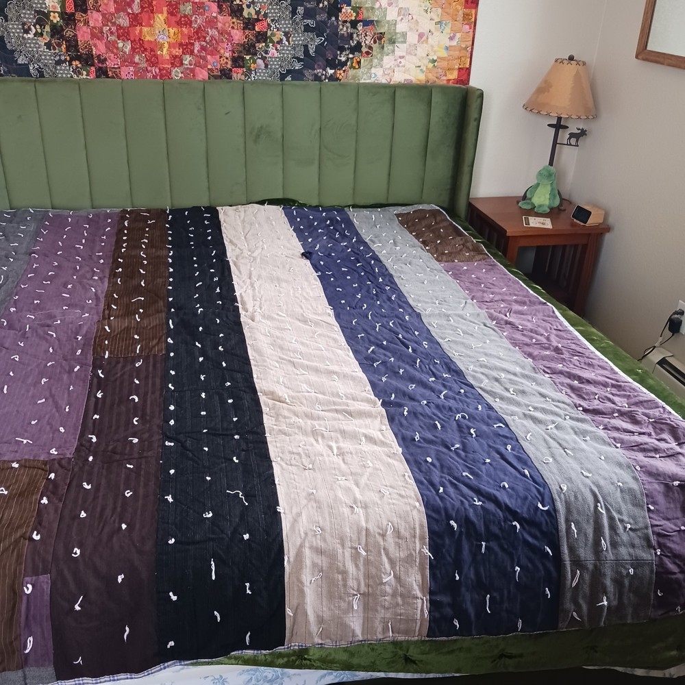 Vintage Wool Patchwork Suit Quilt
