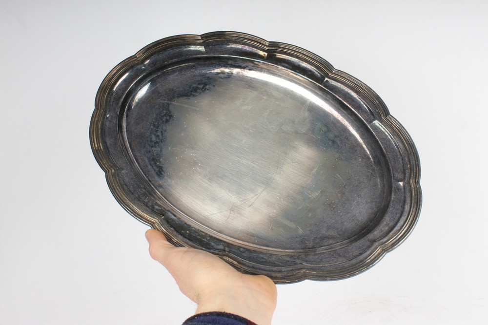 TIFFANY & Co - MAKERS, SILVER SOLDERED, SERVING PLATTER - 14 X 10 - NICE