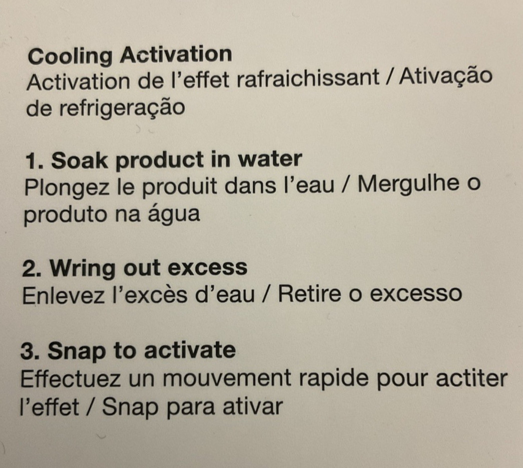 Nike N.100.1619.456 Unisex DRI-FIT 100% Polyester Cooling Towel White Navy OSFA