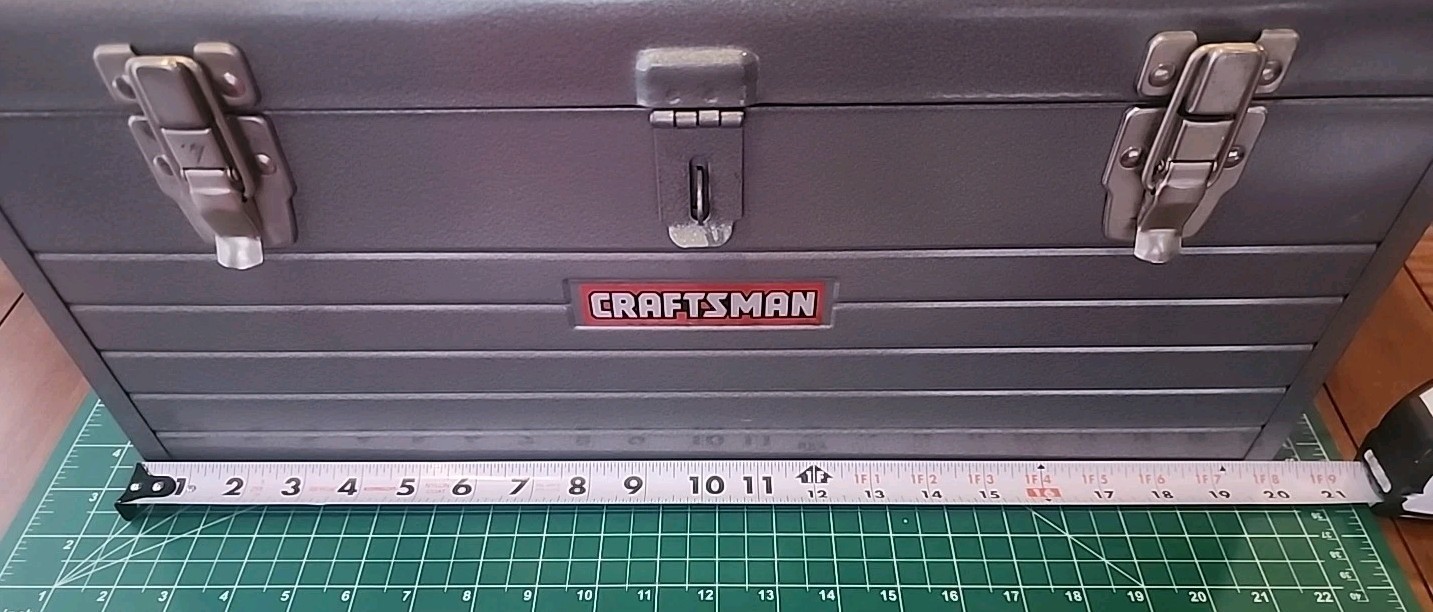 Vintage 1970's Craftsman Toolbox w/ Red Tray - gwVF