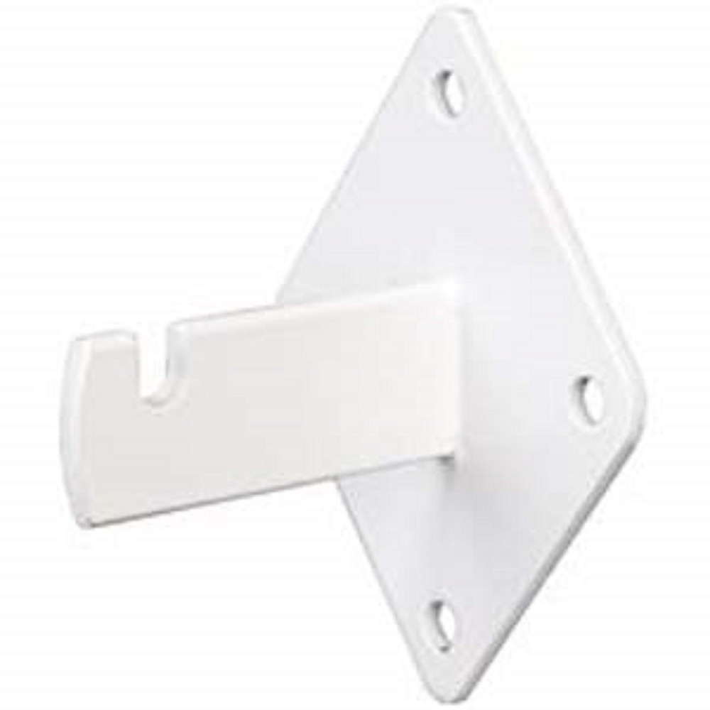 Gridwall Wall Mount Bracket - Grid Panel Mounting Brackets -White - 12 Pieces