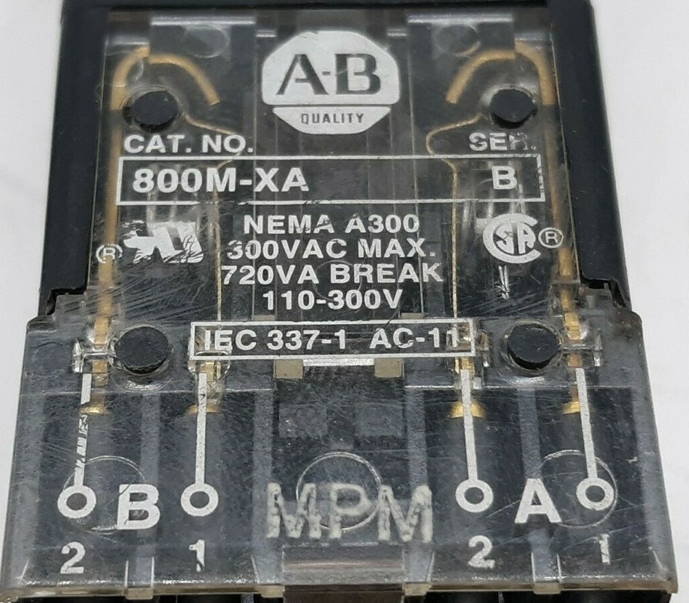 Allen-Bradley 800MR-N61Q Assy Switch CYL Lock - Missing Key