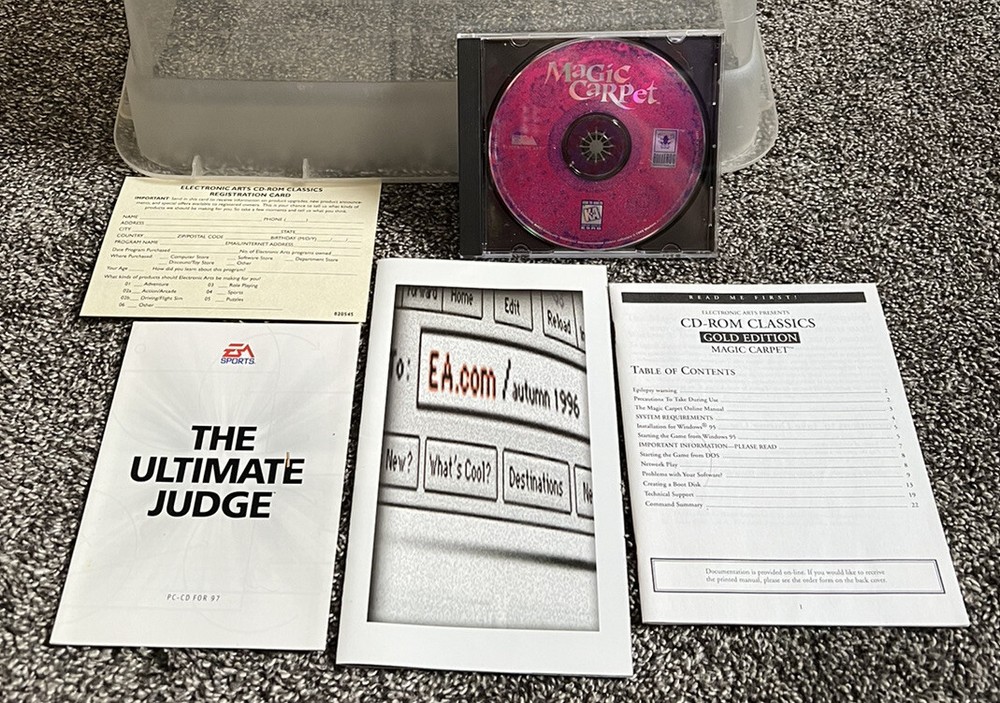 Magic Carpet 1995 PC Computer Software Vintage Gold Edition
