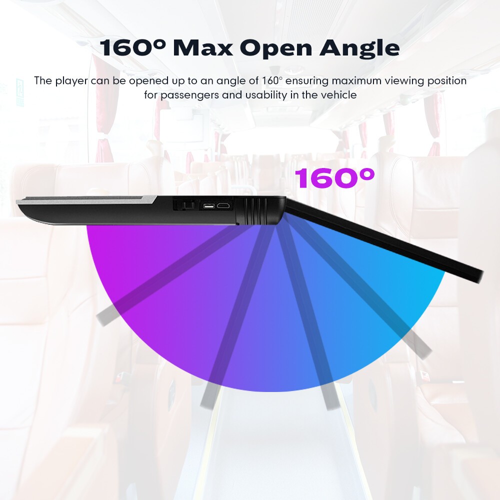 19.5" Flip Down Car Roof Monitor HD TFT 1080P Screen USB HDMI Ceiling Overhead