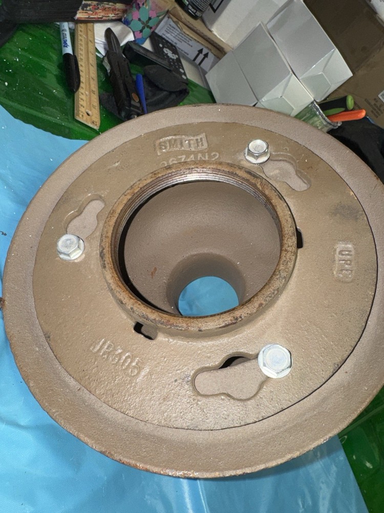 Smith 5” Floor Drain w/ A05NB Strainer Cast Iron Adjustable