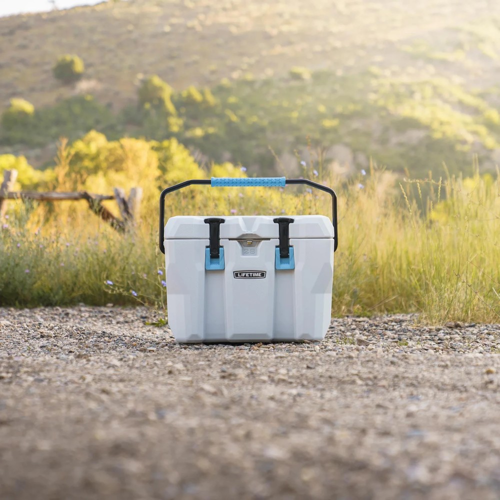 28 Quart New High-Performance Polyethylene Cooler, Gray