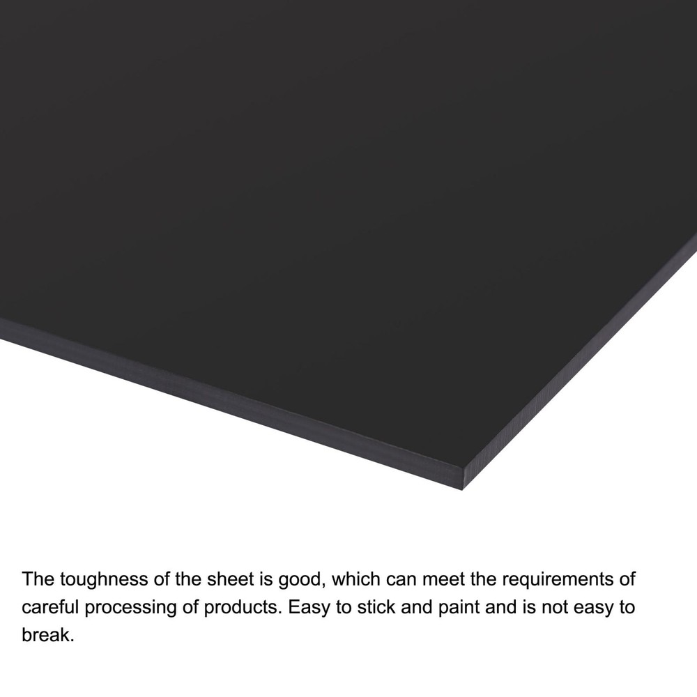 Black ABS plastic sheet 7x4x0.2 inches, panel, 2pcs