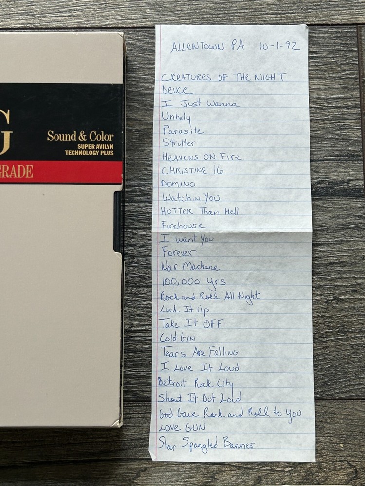 KISS VHS Video Tape Lot Revenge Concert Tour Ritz Nassau Allentown Vintage Kiss