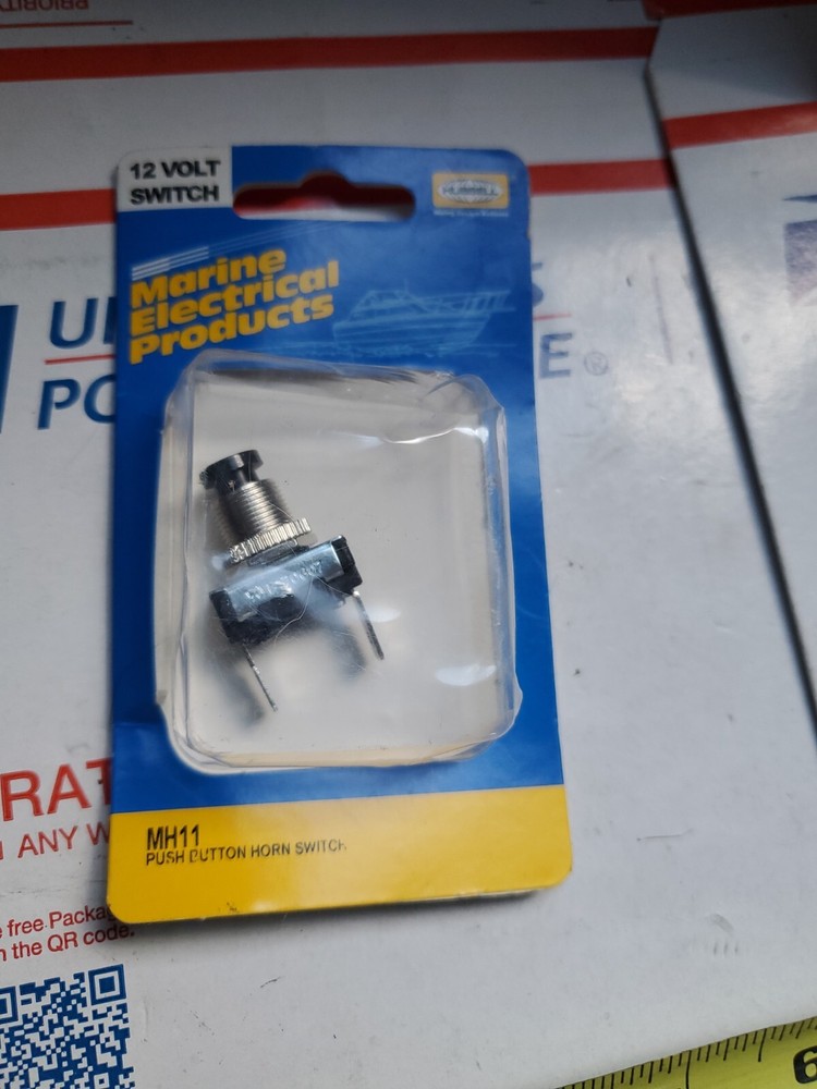 Hubbell Wiring Device-Kellems Mh11 Miniature Push Button Switch, Spst, Black, U2