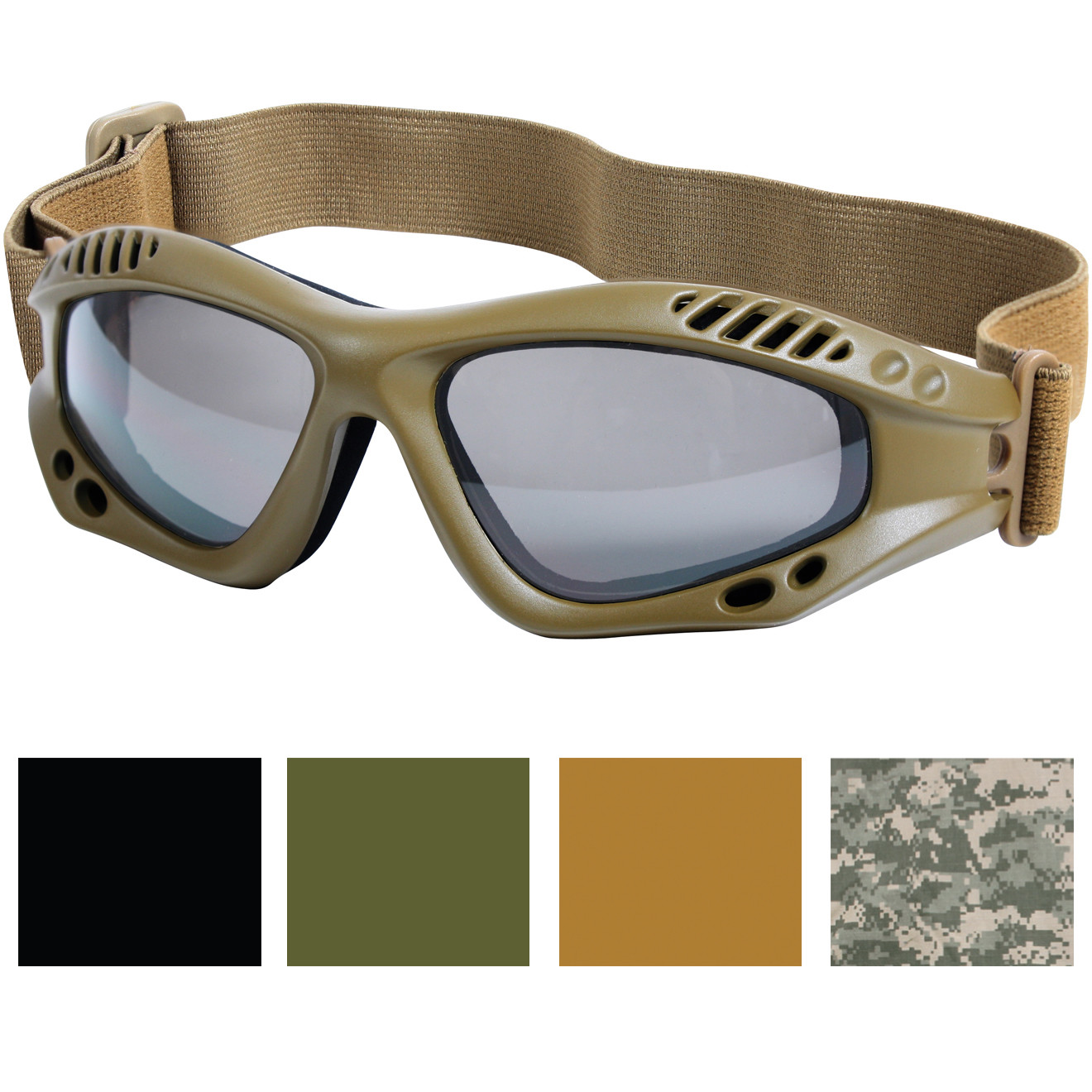 Rothco Ventec Goggles Anti-Fog Shatterproof Tactical Enhanced UV 400