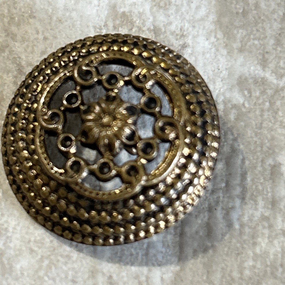 10 Antique Metal Buttons 3 Patterns
