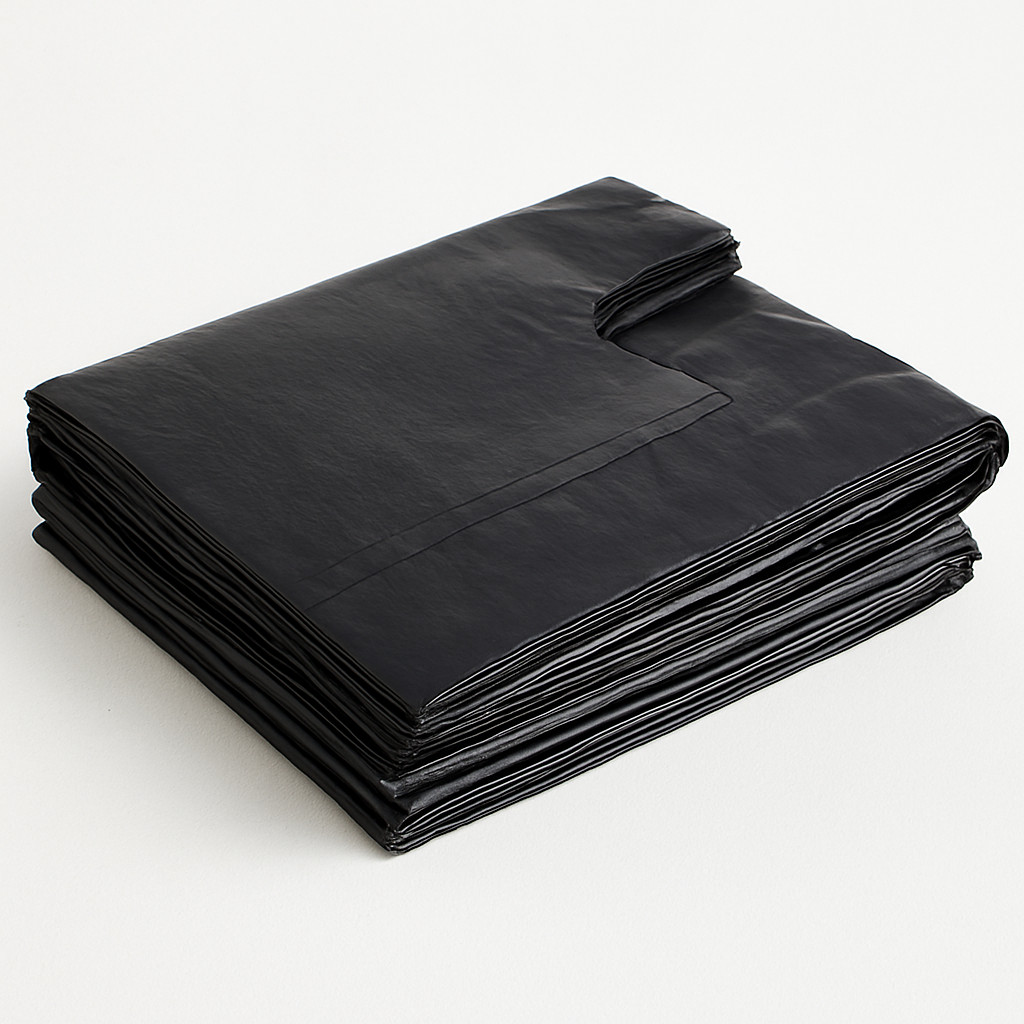 Black Jumbo T-Shirt Bags 17x8x29 0.71 Mil Heavy Duty Grocery Carryout Bags Bulk