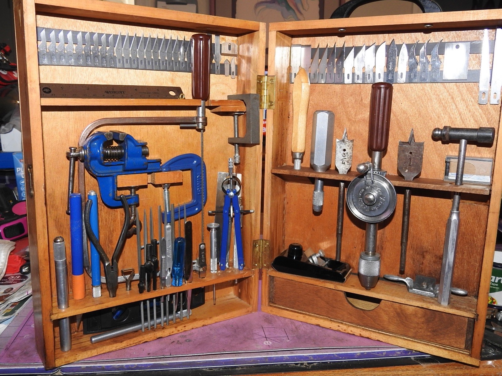 🇺🇸 RARE VINTAGE X-ACTO #88 HOBBY TOOL CABINET FROM 60's -UNIQUE GIFT!🇺🇸