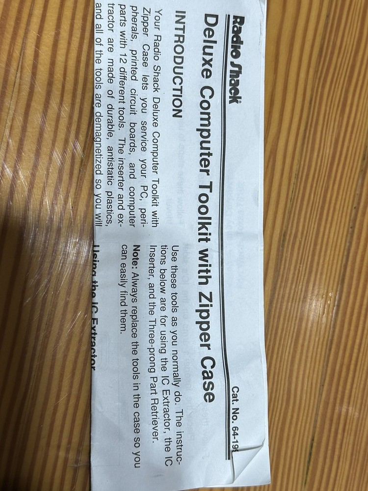 radio shack tool kit