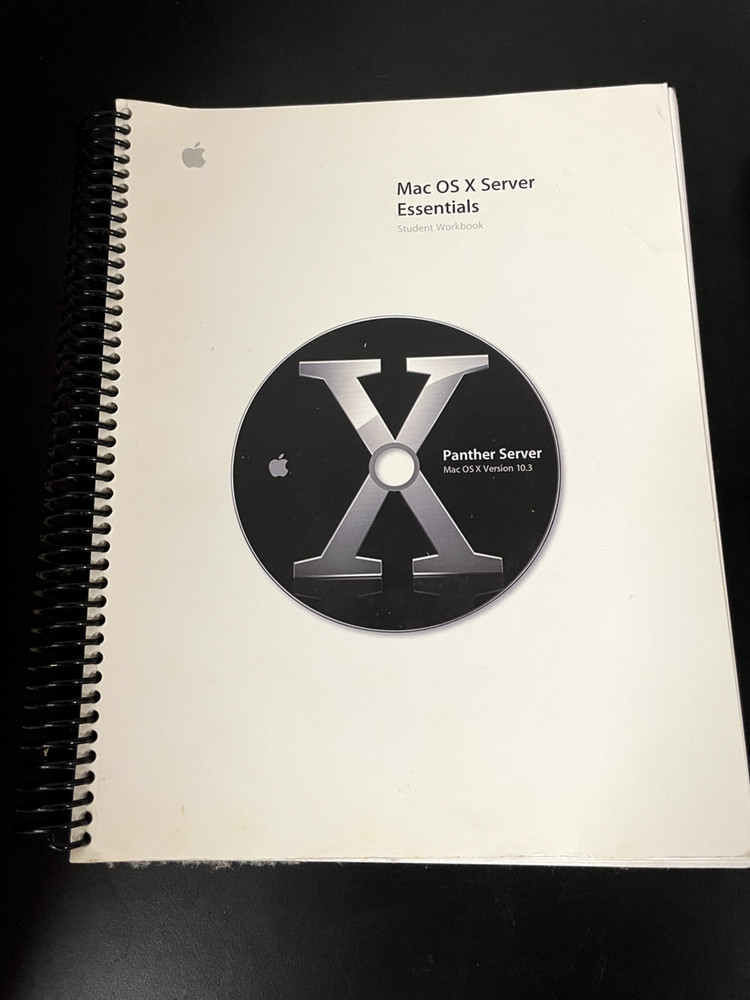 Vintage Apple Computer OS X Server Essentials Student Training Spiral Notebooks