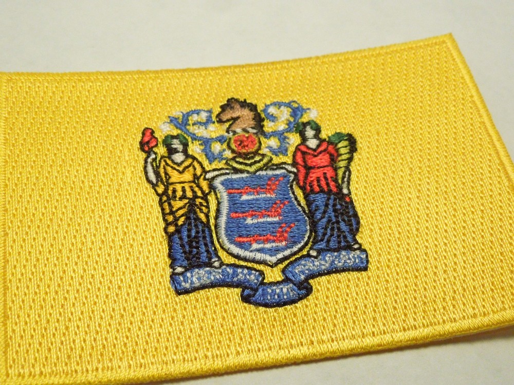 New Jersey State Flag Seal Embroidered Iron On Patch