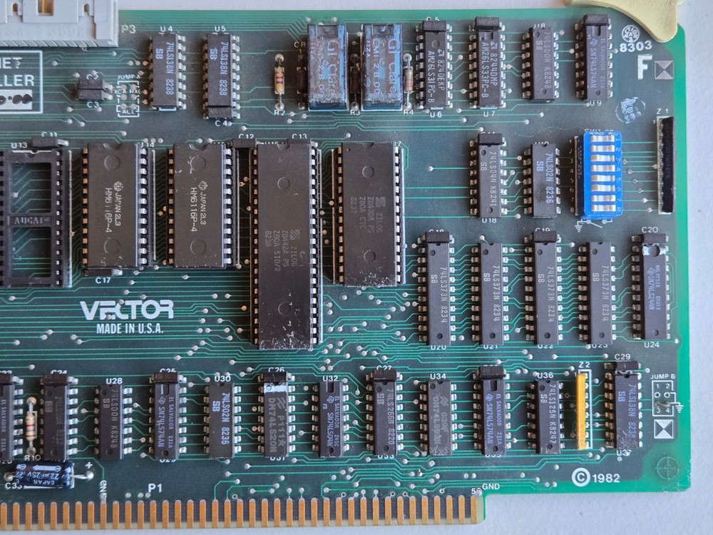 Vector Vintage 1982 S-100 Computer Card Sabernet Controller AS-IS Untested