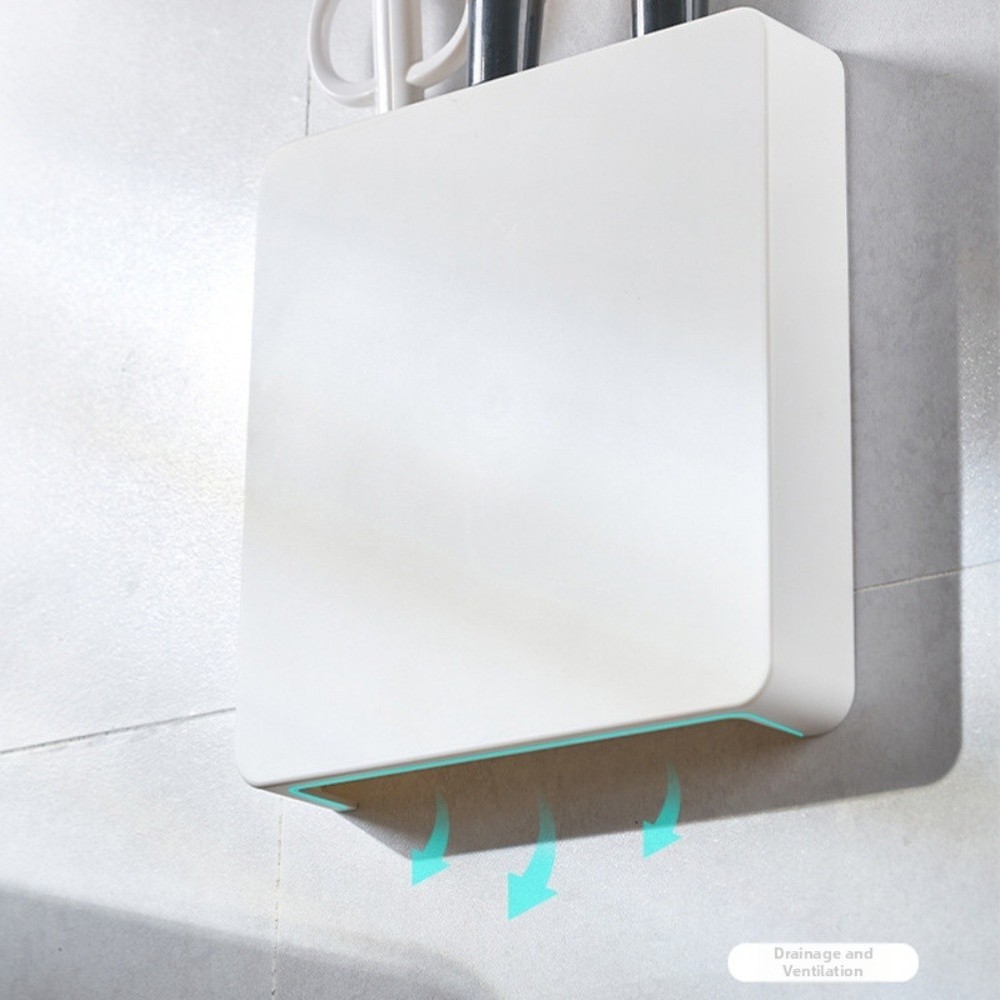 Space Saving Wall Mounted Rack Household Tool Storage Shelf Dust Proof Design