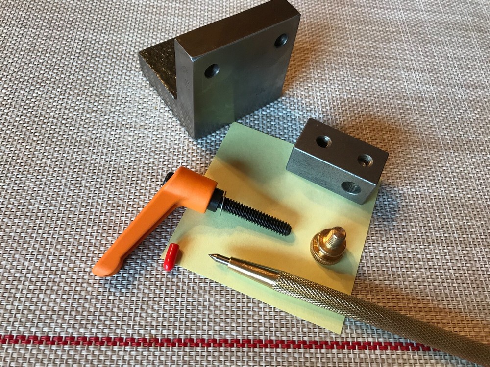 Knife Maker's Center Line Scribe, Angle Block Scribe, 2X72 Knife Grinder Scribe