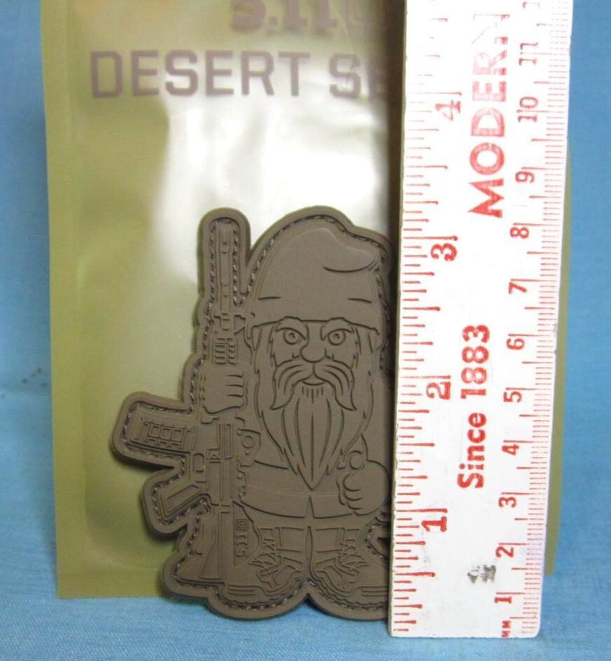 5.11 Tactical Garden Defender Tactical Gnome Dwarf Desert Patch Hook/Loop Back