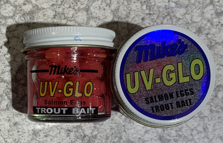 2 Jars Mikes UV Glo Salmon Eggs Pink