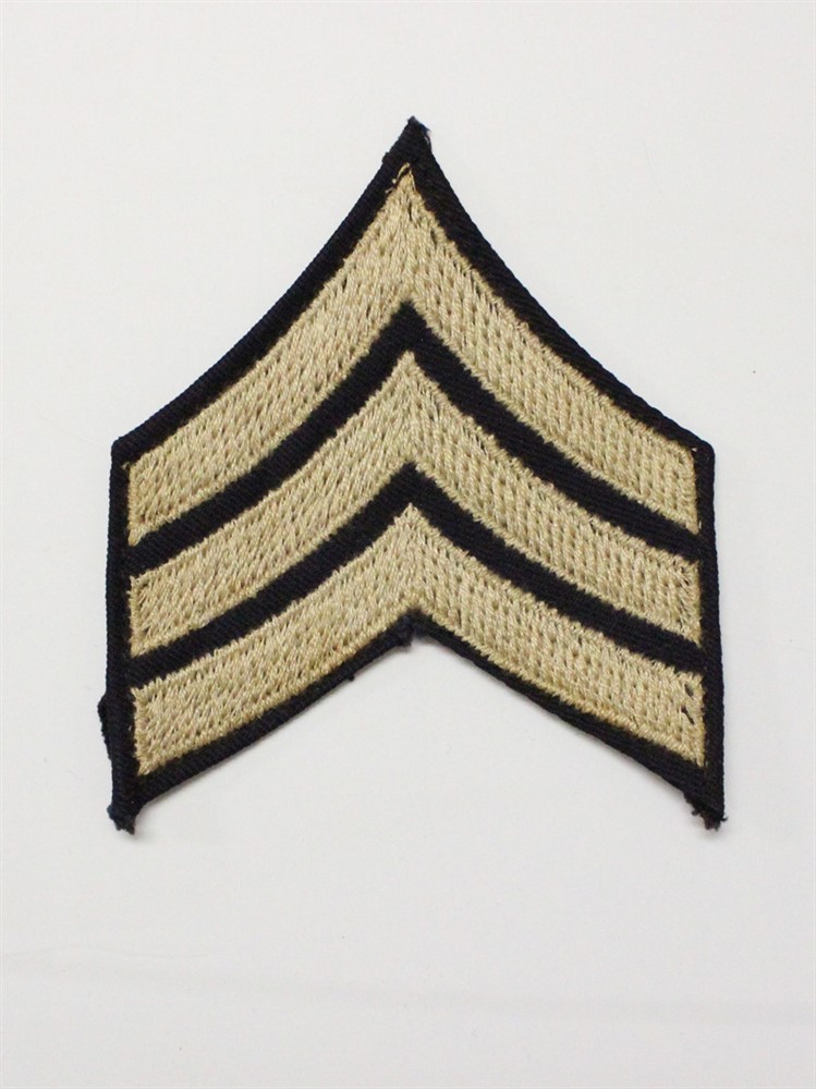 Army Chevron 1970: Sergeant, single - WWII era, on twill