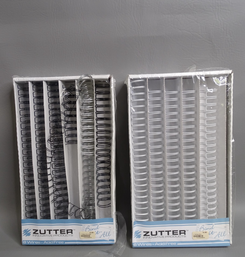 Zutter Bind-it-All Binding Wire Combs Black Silver Red White 1/2" 3/4" 1"