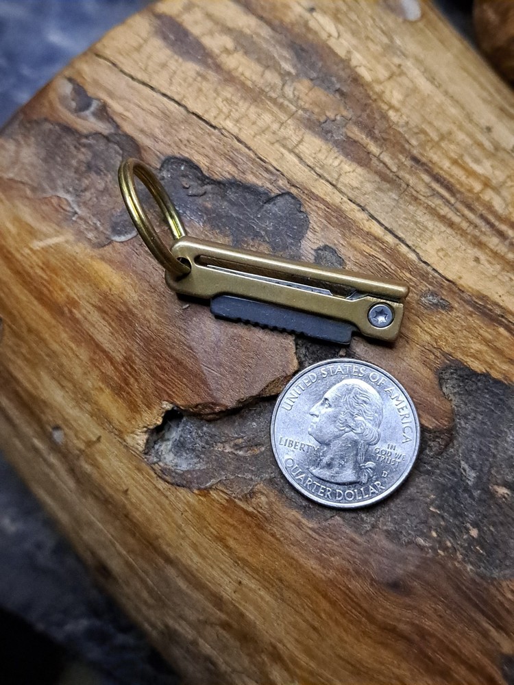 Super Mini Brass Keychain Knife