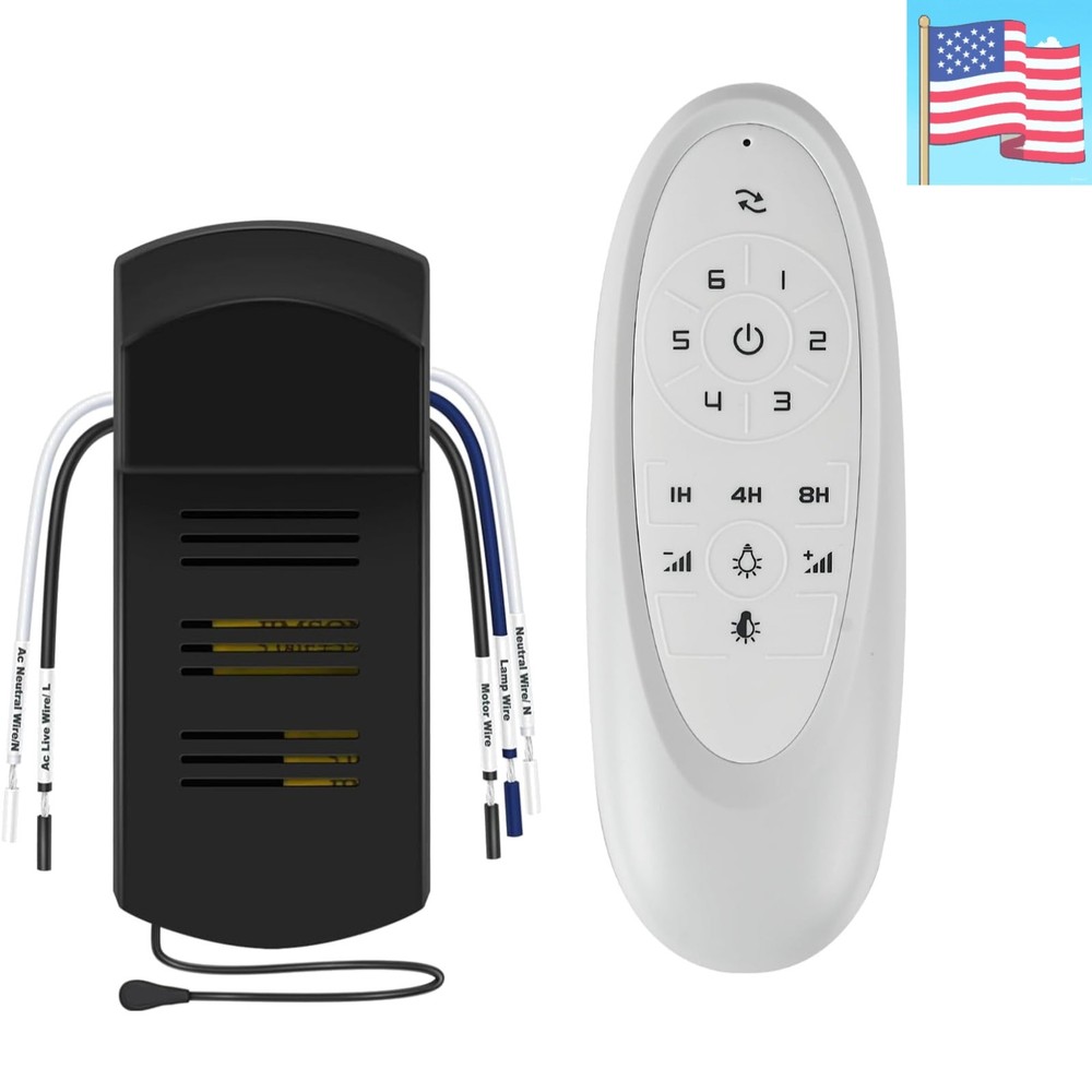 7406 Series Ceiling Fan Remote Control Kit, Including Receiver, Suitable for ...