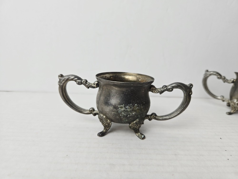 Godinger Silver Art Co teapot sugar creamer set teaset