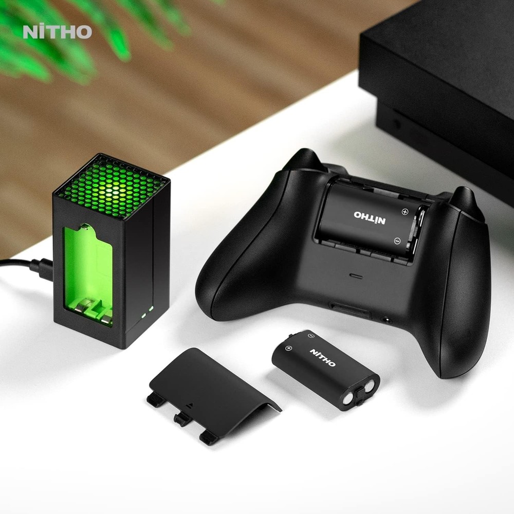 Ultimate Xbox Gaming Charger: 2-Pack Battery with Type-C Cable & Indicator Light