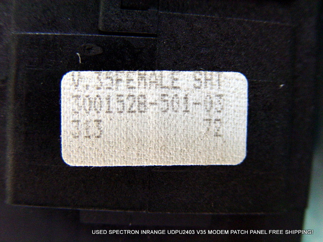 USED SPECTRON INRANGE UDPU2403 V35 MODEM PATCH PANEL FREE SHIPPING!