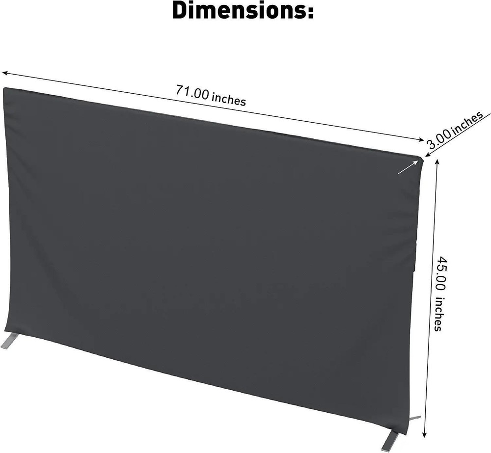 75 inch TV Cover Dust Screen Protector Cover for Flat screen LCD, Black