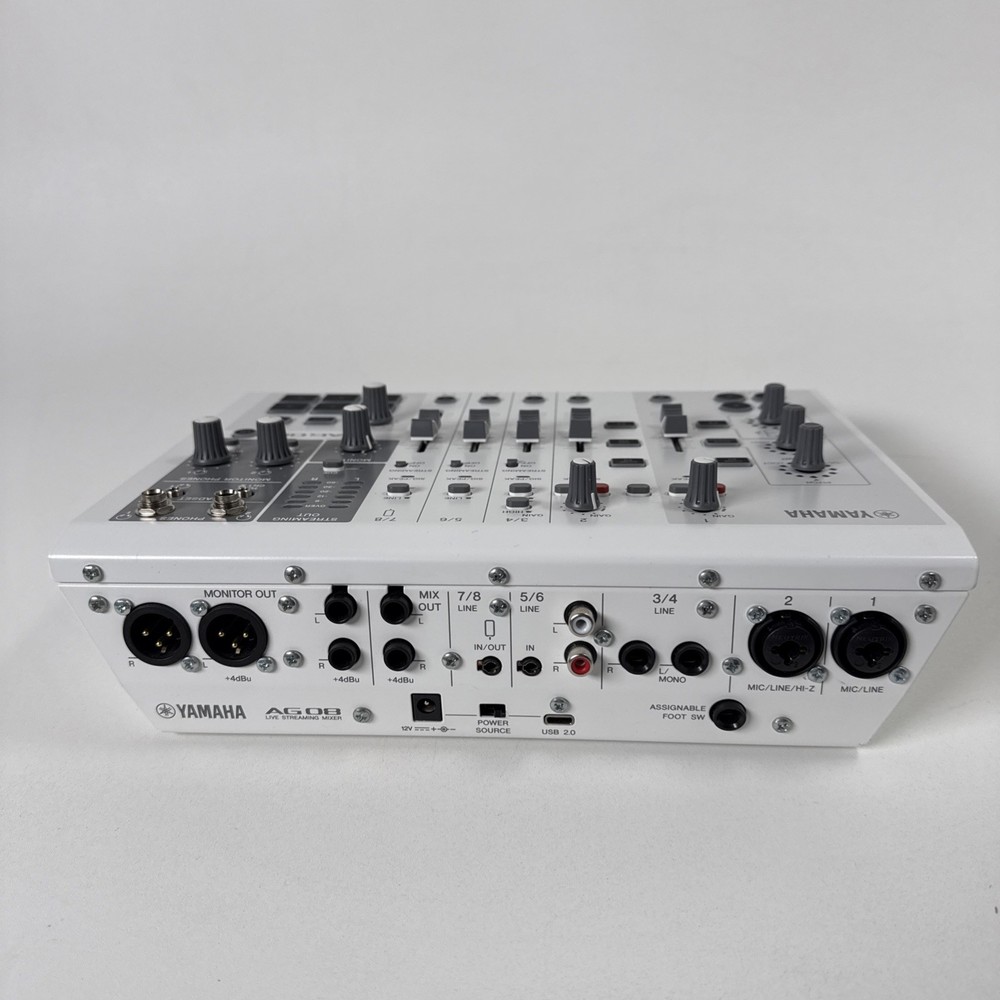 Yamaha AG08 Live Streaming Mixer USB Audio Interface w/ USB Cable – Tested