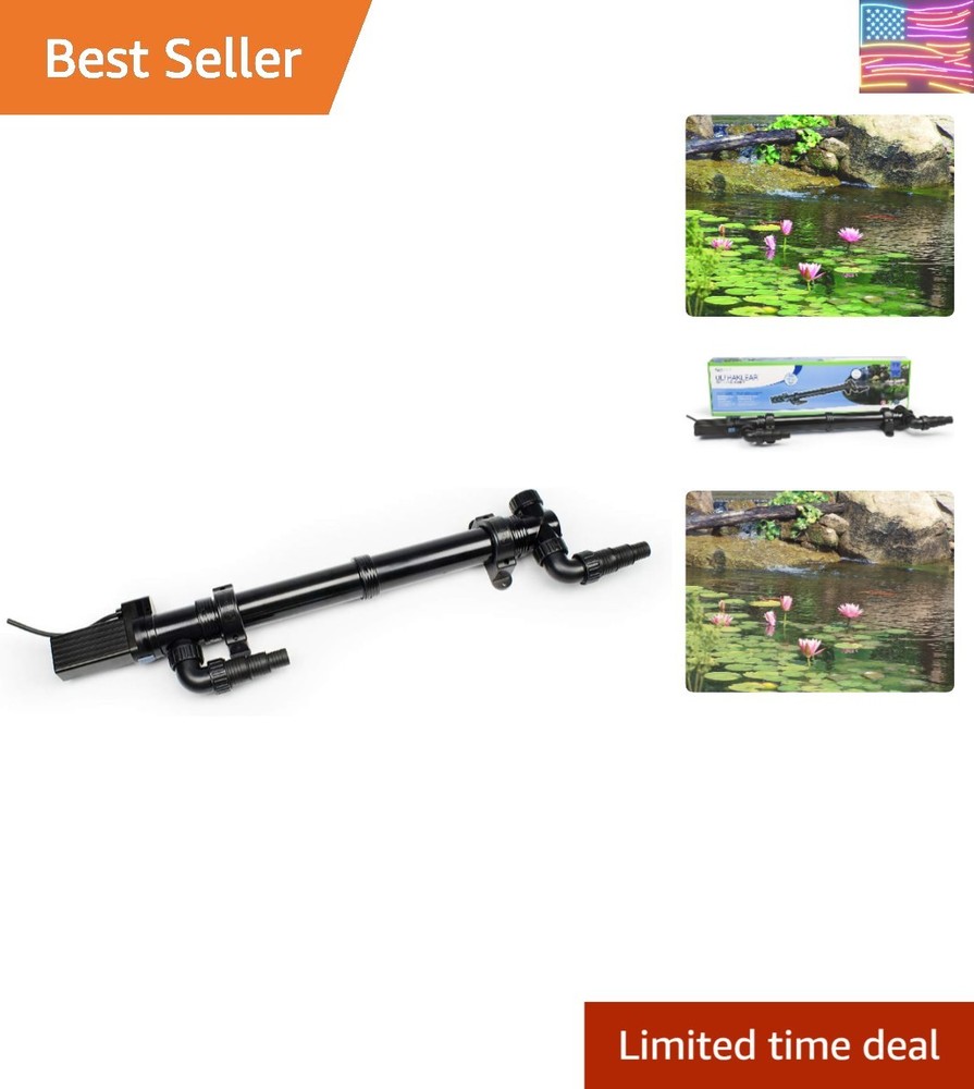 UltraKlear 2500 UV Pond Clarifier – 28W UV Light for Clear Water & Algae Cont...