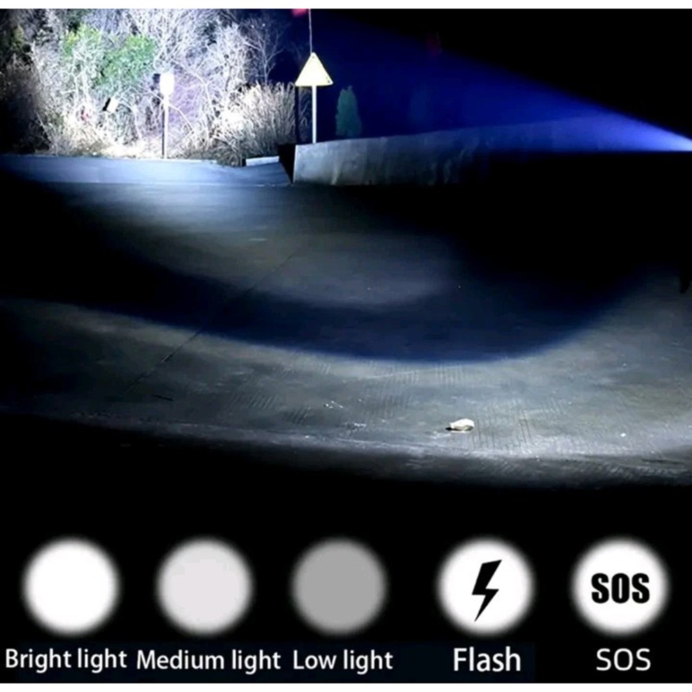 1PCS LED Outdoor Flashlight Fire Lens Fire Start Emergency Jungle Forest