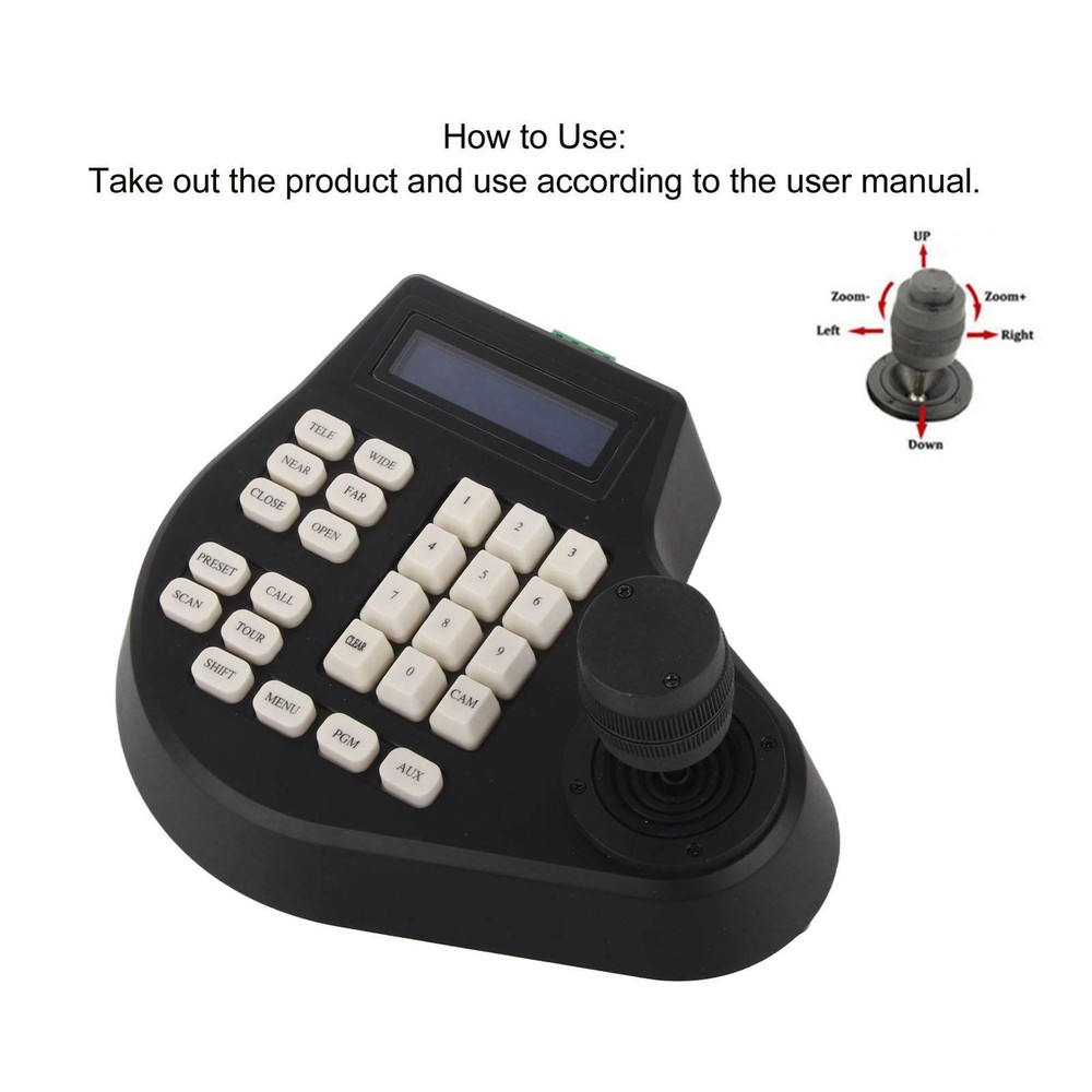 3D PTZ Camera Keyboard RS485 PTZ Joystick Controller LCD Display Control