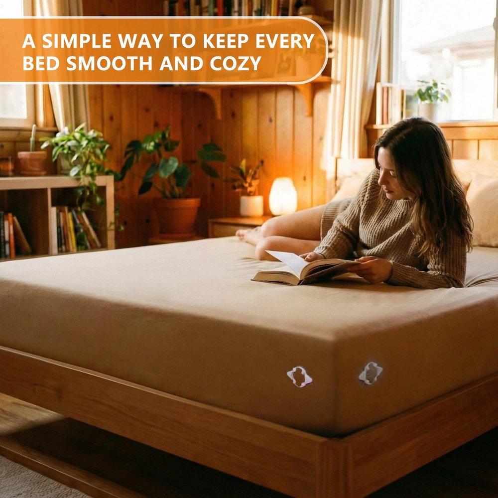 Bed Holder Corner Straps, Clips, Metal Material, Easy to Install, Keep Sheets...