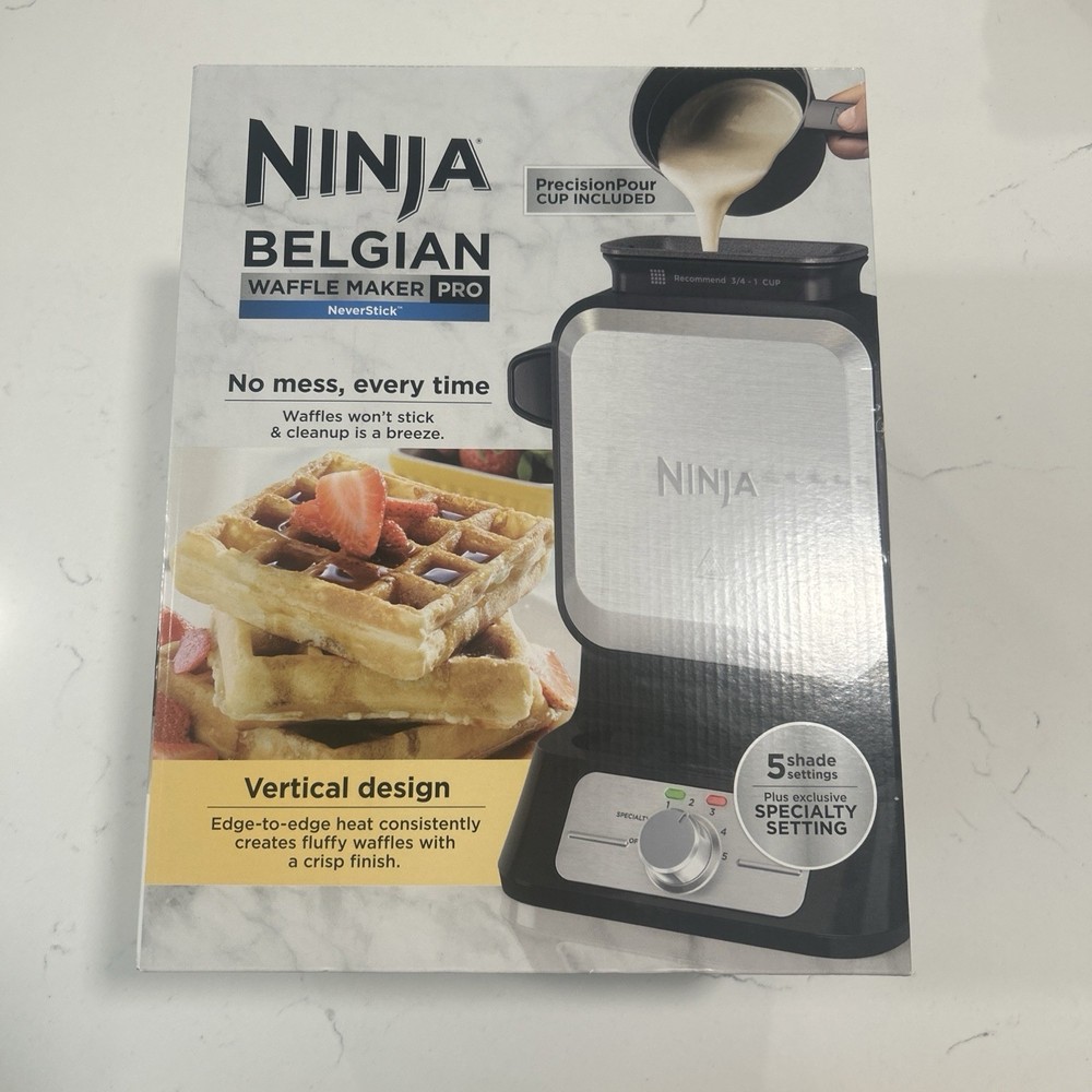 Ninja BW1001 NeverStick PRO Belgian Waffle Maker