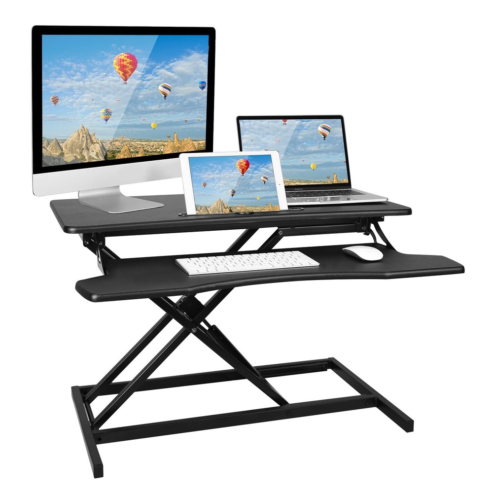Adjustable Home Office Sofa Bed Tray Desk Converter Computer Stand Up Desk Riser