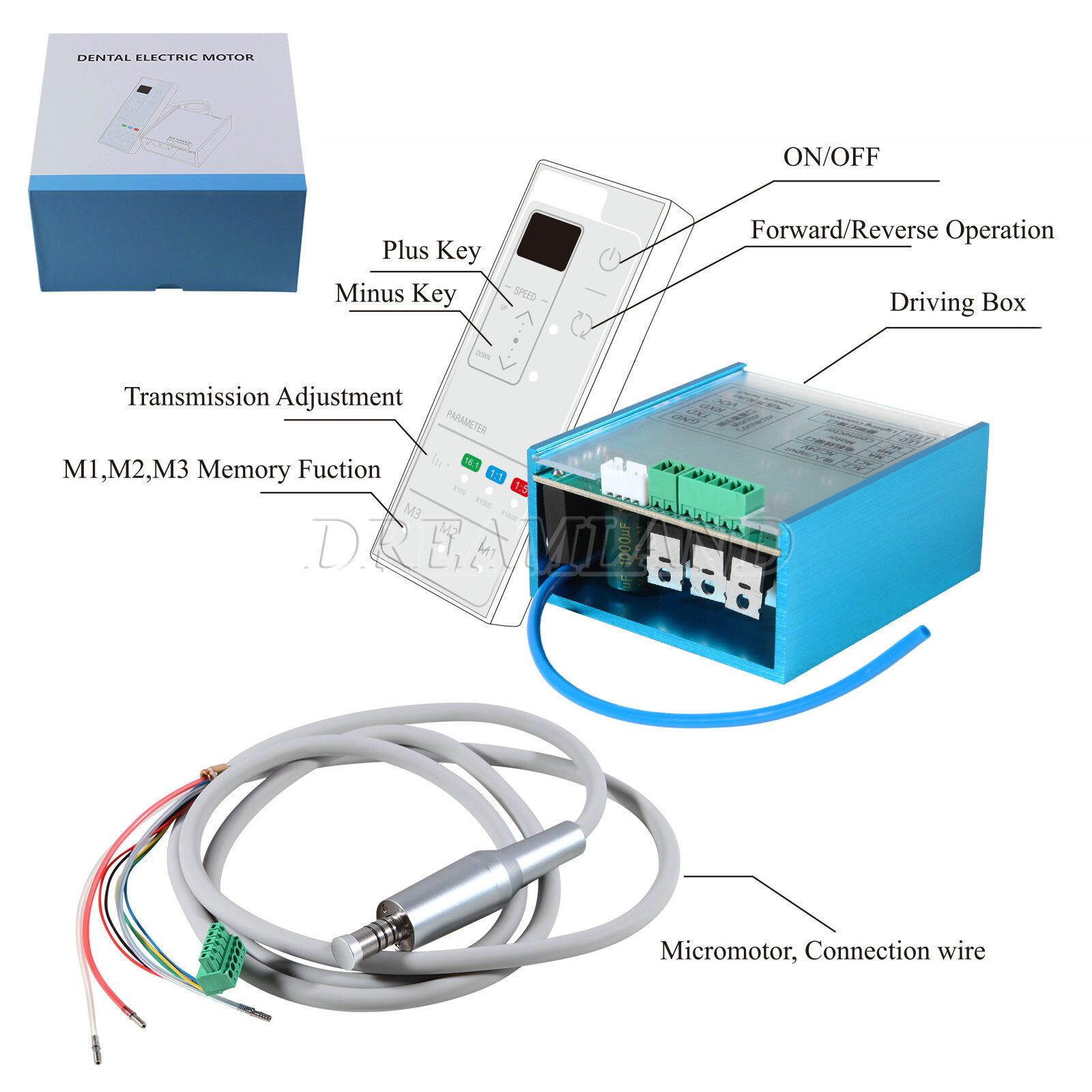 Dental LED Built-in Brushless Electric Micro Motor Touch Button