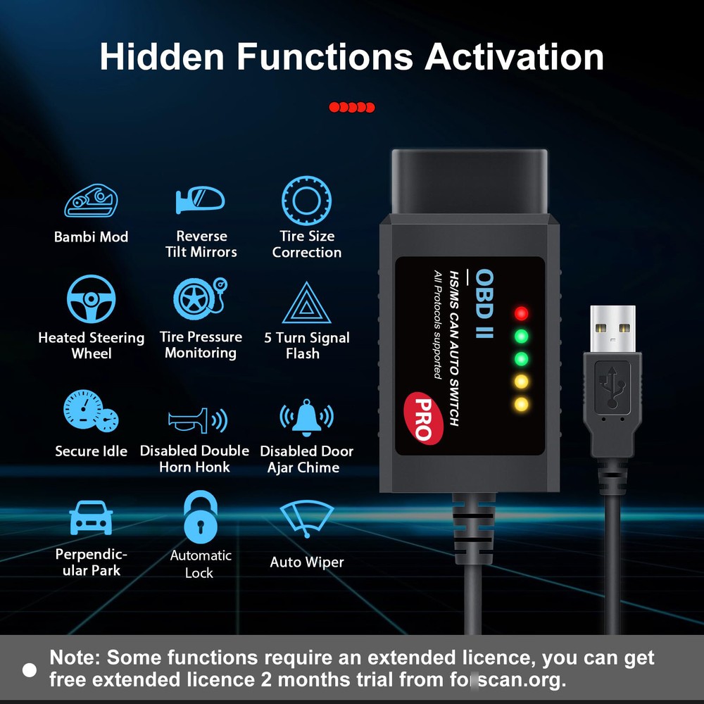 FOR*Scan Pro Scan Tool ELM327 Code Reader For Ford Hidden Function Programming