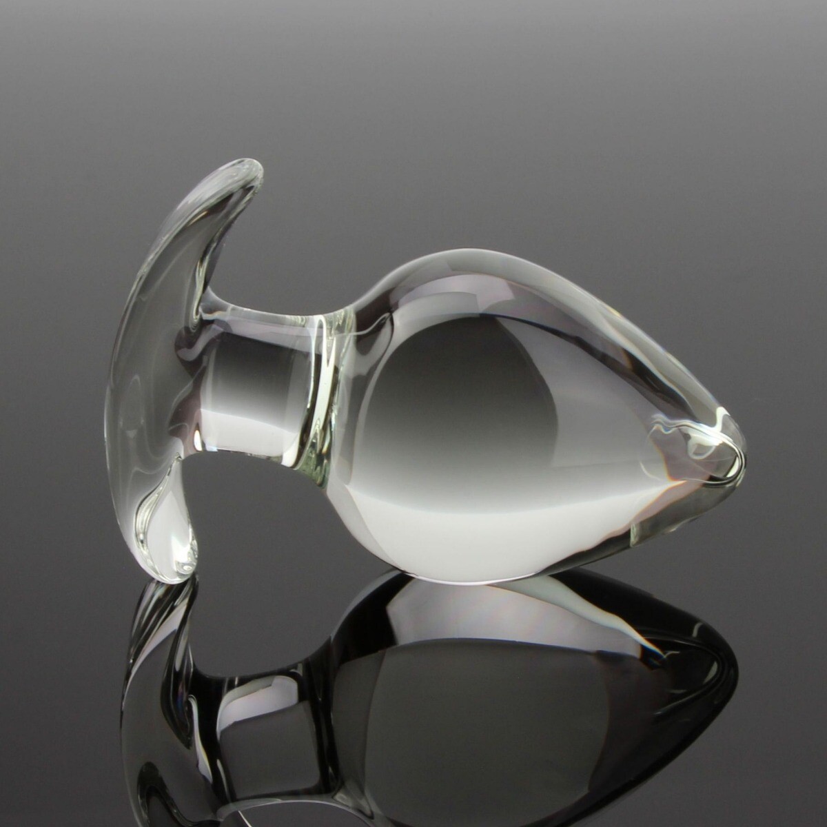 2.6" Extra Wide Thick Weighted Heavy Duty Wearable Glass Anal Butt Plug Dildo