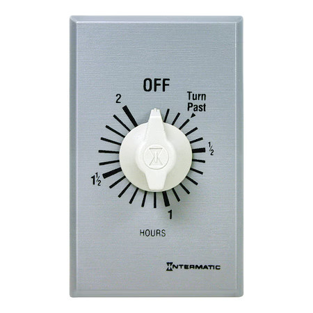Intermatic Ff32h Timer, Spring Wound, 2 Hr, Spdt, Silver